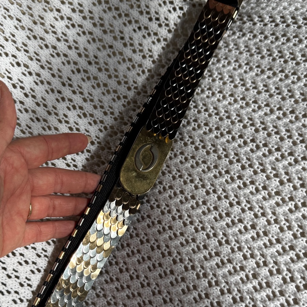 Chic Gold and Silver Metal Belt